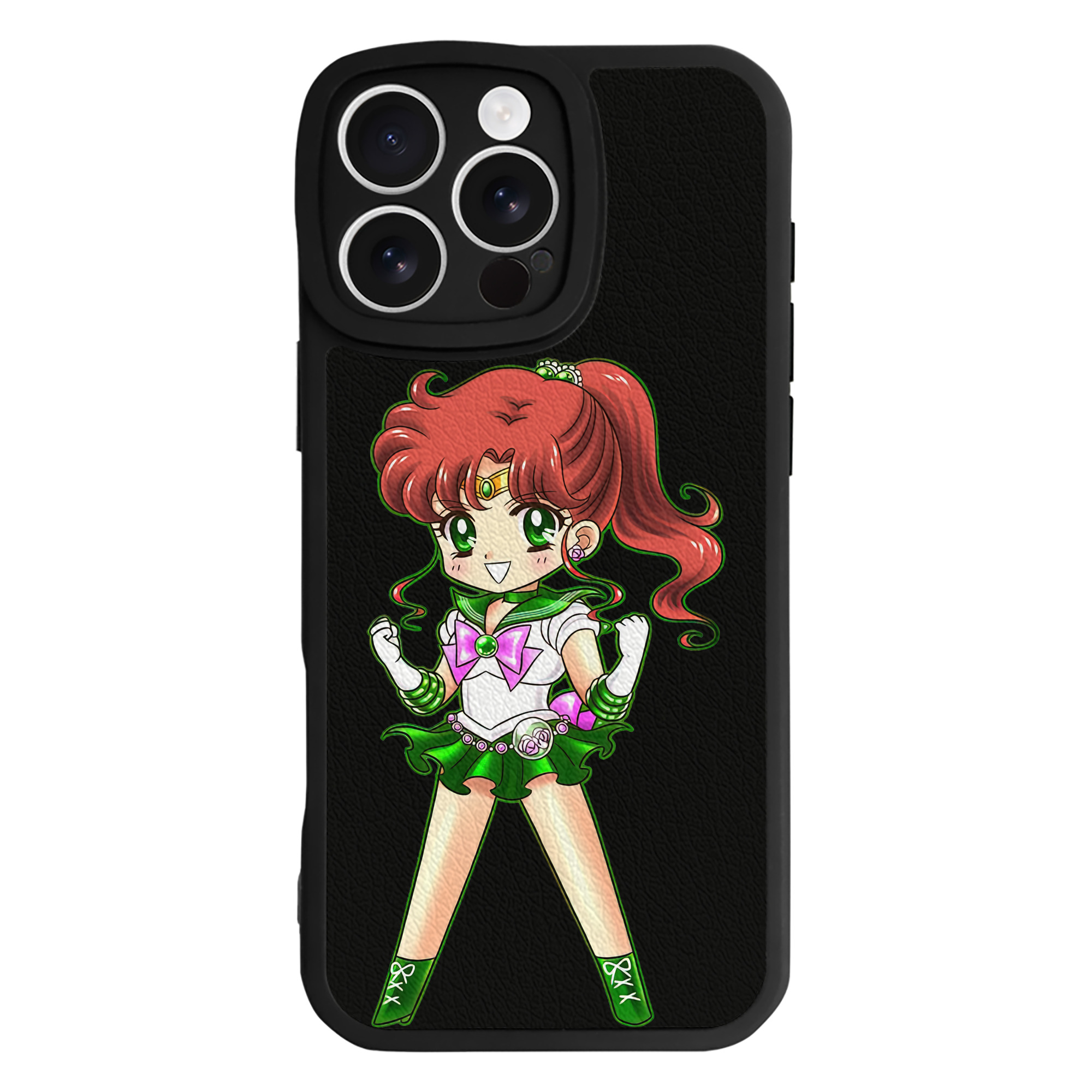 （画像用） 美少女戦士セーラームーン 木野 まこと きの まこと Sailor Moon Kino Makoto （セーラージュピター；Sailor Jupiter） 【iPhone 16シリーズ対応】シリコンスマホケース（レザー調） 材質：シリコン